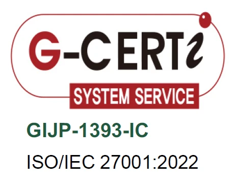 G-CERTi ISMS ISO/IEC 27001:2022 認証ロゴ GIJP-1393-IC